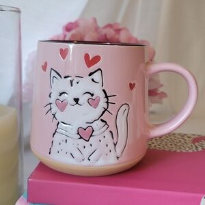 Ceramic Pink Cat Mug